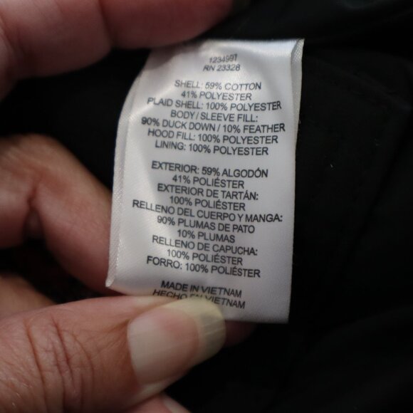 Pendleton Mens Red & Blk Buffalo Plaid Hooded 650 Down Water Resistant Coat Med - Picture 6 of 14